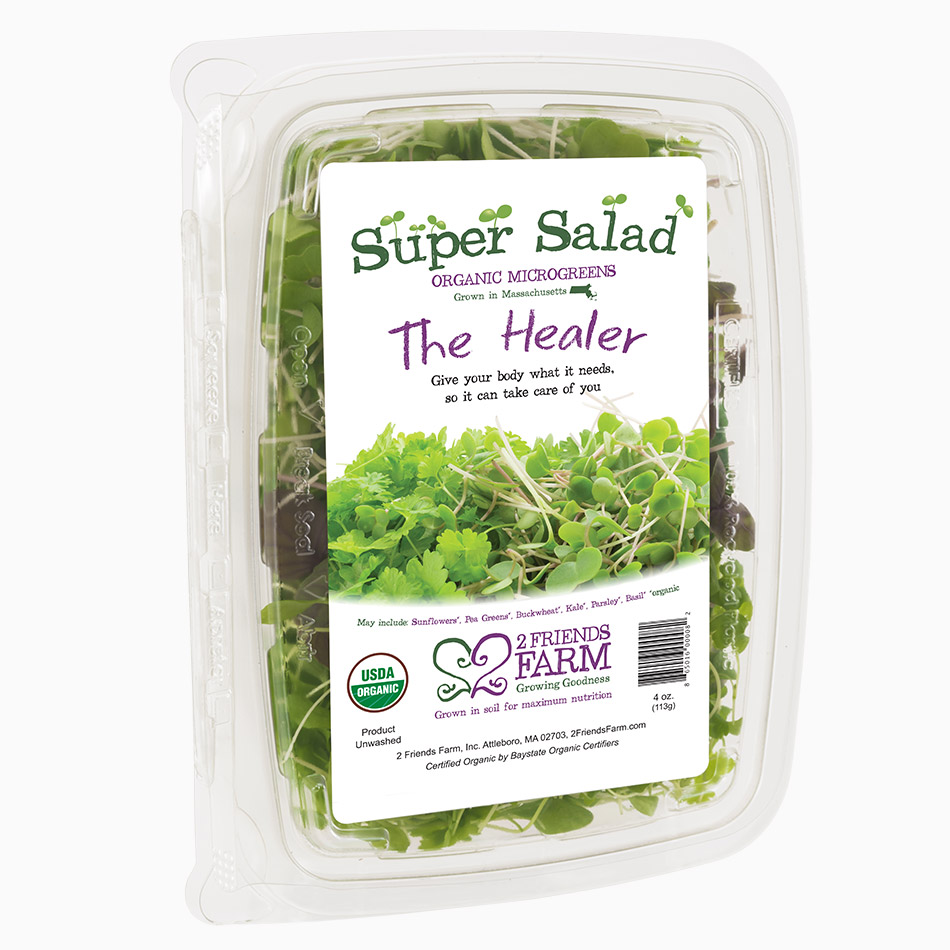 The Healer – usda organic salad mix sunflowers parsley basil pea greens