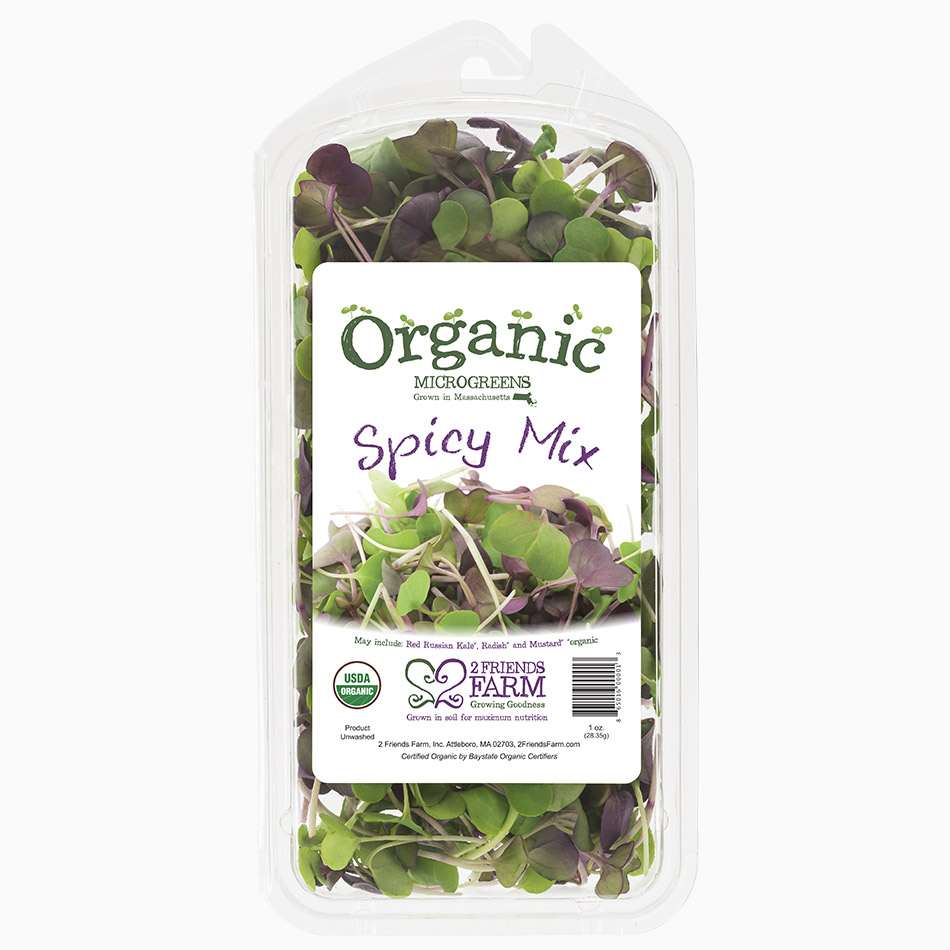 Spicy Micro Mix | Organic microgreens red russian kale radish mustard